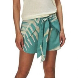 Patagonia Teal Turquoise Garden Island Shorts Palms of My Heart Print Size M